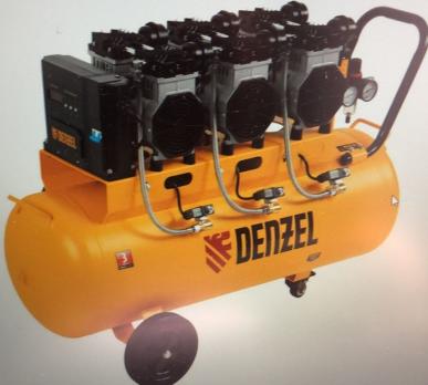 Компрессор безмасляный малошумный DENZEL DLS 3300/100